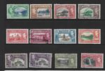 trinidad and tobago stamps george 6th x12 short set mint unused  used as scan