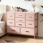 Chest of Drawers Modern Pink 9 Drawer Bedroom Storage Unit Furniture Cabinet UK