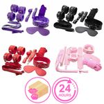 7pcs Adult Sexy BDSM Bondage Set Kit Hand Cuffs Foot cuff Whip Rope Sex SM Toys