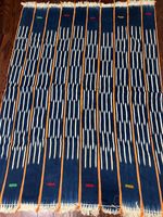 Hand woven Baule Stripwoven Textile Ivory Coast African Art 56" X 41" (#2)