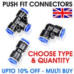 NYLON PNEUMATIC PUSH FIT CONNECTOR TUBE PIPE JOINER SPEED AIR WATER LINES HOSE
