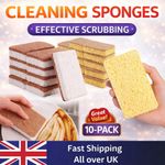 Eco-friendly Plastic Free Kitchen Sponge 100% Biodegradable Compostable 6 Pack