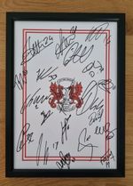 leyton orient Fc Signed 2025 2026 A4 Sheet Framed  hand signed 