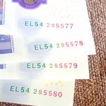 Bank of England £20 2020 Turner Polymer Notes x4 Consecutive Numbers