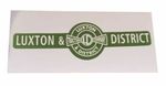 On The Buses TV Show Luxton and District Car Windscreen Sticker