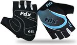FDX Cycling Gloves Half Finger Gel Foam Padded Bike Fingerless Lightweight Mitts