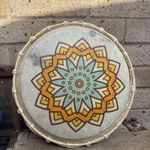 Shamanic Folk Drum Handmade Drum Animal Hide Wood Frame
