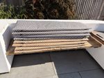 Garden Cushions X 8 Showerproof Removable Covers 38cm X 123cm