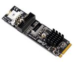 Cablecc 5Gbps Type-E USB 3.1 Front Panel Socket & USB 2.0 to NVME NGFF M-Key Ex