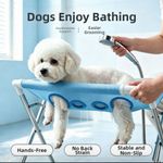 Foldable Pet Bathing Stand Quick-Dry Mesh Pet Washing Rack  Cat Bathing