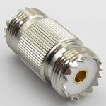 UHF SO239 Female Socket Adaptor RF PL259 Barrel Joiner Coupler - Interseries