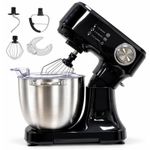 Stand Mixer 4.5L Stainless Steel Bowl 12 Speed 600W Food Mixer With Lid