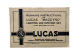 Lucas Magdyno Lighting Ignition Instruction Manual Motorcycles Vintage Reprint