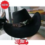 Western Cowboy Hats Vintage Artificial Suede