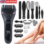 Electric Foot File Grinder Dead Hard Skin Callus Remover Feet Pedicure Tool Set