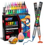 High ink capacity Brush Tip Liquid Roller Acrylic Paint Marker Pens