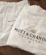 MOET CHANDON CHAMPAGNE ICE IMPERIAL BEACH TOWEL BAMBOO AND COTTON IN BAG RARE 