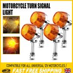 4PCS Turn Signal Light Indicator Amber Lamp For Honda XL100 C70 CT70 CT90 CB350