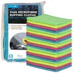 SIMPLY AUTO - 24 x Large Microfibre Cloths Car Cleaning Valeting Detailing *NEW*