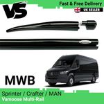 VAMOOSE MULTI AWNING RAIL MWB MERCEDES SPRINTER 2006- CAMPER VAN C-TRACK BLACK