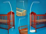 HOLDER FOR BABY COT DRAPE CANOPY MOSQUITO ROD BAR CLAMP POLE MOSES BASKET