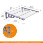 Porch Awning Canopy for Door Entrance Rain Shelter for UV Snow Portection