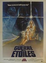 STAR WARS - GEORGE LUCAS / FORD / FISHER - RARE ORIGINAL FRENCH MOVIE POSTER