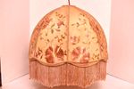 Vintage Victorian French Lamp Shade Art Nouveau Fringe embroidered Chinoiserie