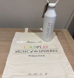 Coldplay Music of The Spheres VIP Merch Manchester (tote bag, wrist band, bottle