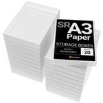 WestonBoxes A3 Plastic Storage Box with lid for A3 or SRA3 Paper - 8.3 l Volume