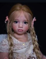 Toddler Girl 40in Painted Reborn Doll Kit Rooted Hair Body Parts Women Kids Gift