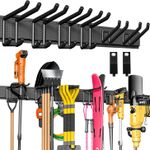 3* Garage Garden Tool Holder Storage Rack Shed Wall Mounted Organiser Long Hook
