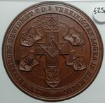 1871 United Masonic Lodges of Hamburg Germany bronze medal - NGC MS64 Top Pop
