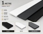PVC Flat Bar Strip 1M Rigid Plastic Trim White Black Anthracite Various Sizes