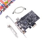 PCI-e 1X to External IEEE 1394 4 Ports (3x6Pin + 1x4Pin ) Firewire Card Adapter