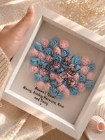 Personalsed Nana Flower Fist Bump Frame | Grandchildren Gift for Grandparents