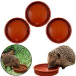 3-Pack Hedgehog Feeding and Water Bowls Set Outdoor Durable Plastic 