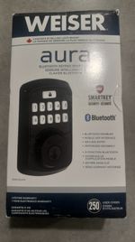 Weiser Aura Bluetooth Keypad Smart Door Lock Deadbolt Iron Black FOR PARTS ONLY
