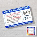 Urgent Toilet Access Medical Card - Hidden Disability FREE UK 🚚