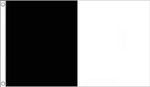 BLACK and WHITE FLAG 5’ x 3’ Irish Ireland Sligo GAA Gaelic Football