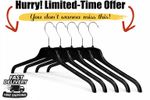 45cm Plastic Black Hangers Strong Coat Hangers for Tops, Dress, Shirts