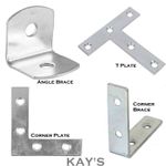MENDING PLATES BRACES CORNER STRETCHER ANGLE TEE T BRACKETS SMALL LARGE METAL   
