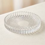 Vintage Clear Cut Glass Crystal Candle Holder/Ashtray Dual Purpose D:8.5cm