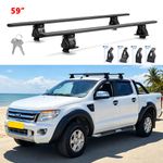 For Ford Ranger XLT Crew Cab 59" Roof Racks Cross Bars Luggage Cargo Carriers