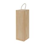 1x Single Bottle Wooden Wine Box Natural Gift Hamper Home Storage Crate