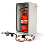 Grey Gas Locker kit for 6kg Propane bottle with Bulkhead Regulator - Campervans
