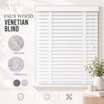 FAUX WOOD  WOODEN VENETIAN BLINDS 50MM  WOOD WINDOW BLIND EASY FIT TRIMABLE