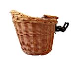BICYCLE BASKET WICKER NATURAL HANDMADE FRONT ONE CLICK WITH HANDLE LARGE