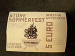 Rammstein Store Wertcoupon 5 €, Sommerfest 2026 - mit Schreibfehler - unbenutzt