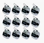 12 x MECHANICAL PALM CLICK CLICKER 4 DIGIT HAND TALLY NUMBER COUNTER UK SELLER